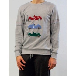 Pijama de Homem Sónia Tecido Felpa Estampado (Cinza)