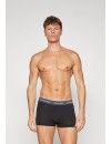 Boxer Calvin Klein -3 Pack- Algodão Stretch (Preto Cintura Cinza, Azul Celeste e Marinho)