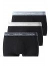Boxer Calvin Klein -3 Pack- Algodão Stretch (Preto Cintura Cinza, Azul Celeste e Marinho)