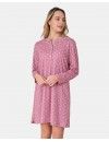 Camisón de Mujer Massana Manga Larga Algodón Microestampado (Rosado)