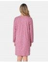 Camisón de Mujer Massana Manga Larga Algodón Microestampado (Rosado)