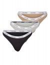 Tanga Calvin Klein Modern Logo -3 Pack- (Negro, Gris y Beige)