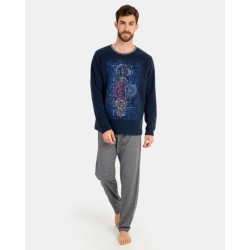 Pijama de Homem Massana de Tecido Tricot (Azul Vigoré)