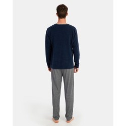 Pijama de Homem Massana de Tecido Tricot (Azul Vigoré)