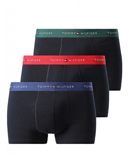 Bóxer Tommy Hilfiger -3 Pack- Signature Essentials (Marino Cint. Roja, Verde y Marino)