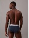 Slip Calvin Klein -3 Pack- Steel Cotton (Azul, Gris y Marino)