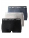 Boxer Calvin Klein Básico -3 Pack- (Preto com Cintura Branca)