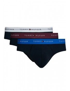 Slip Tommy Hilfiger -3 Pack- Signature Essentials (Marino Cint. Azul, Blanca y Granate)