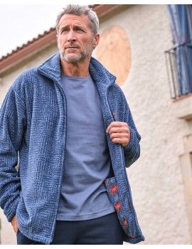 Camisola Curta Masculina Massana Tecido Polar com Estampa Geométrica (Verde)