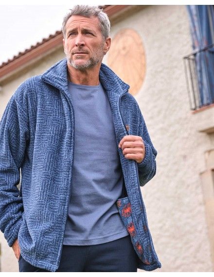 Camisola Curta Masculina Massana Tecido Polar com Estampa Geométrica (Verde)