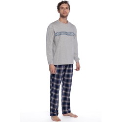 Pijama para Homem Guasch em Tecido de Ponto e Flanela (Verde)