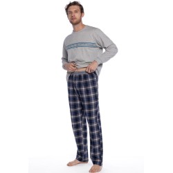 Pijama para Homem Guasch em Tecido de Ponto e Flanela (Verde)