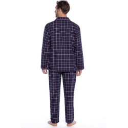 Pijama de Mulher Guasch Aberto de Viyela em Xadrez (Marinho)