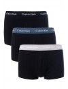 Boxer Calvin Klein Básico -3 Pack- (Preto com Cintura Branca)