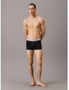 Boxer Calvin Klein Básico -3 Pack- (Preto com Cintura Branca)
