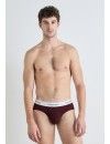 Slip Calvin Klein -3 Pack- Modern Cotton Stretch (Gris, Negro y Granate)
