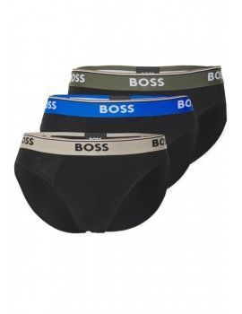 Slip Boss Power -3 Pack- Cotton Stretch (Negro Cint. Beige, Verde y Azul)