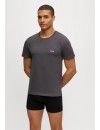 Camiseta Boss -3 Pack- 100% Algodón M/C Logo Bordado (Gris, Blanco y Marino)