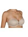 Sujetador Sin Tirantes Selene Con Aros y Relleno Esmeralda C (Negro y Tierra)