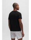 Camiseta Boss Slim Fit Algodón Manga Corta Logo (Negra)