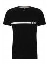 Camiseta Boss Slim Fit Algodón Manga Corta Logo (Negra)