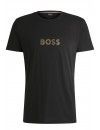 Camiseta Boss Special Algodón Manga Corta Logo Dorado (Negra)