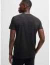 Camiseta Boss Special Algodón Manga Corta Logo Dorado (Negra)