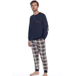 Pijama de Homem Guasch Tecido Felpo (Marinho)
