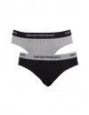 Pack 2 Slips (negro y gris) -Emporio Armani-