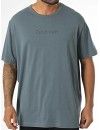 Camiseta Calvin Klein 100% Algodón Logo Bordado (Gris)