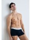 Boxer Tommy Hilfiger -3 Pack- Assinatura Cotton Essentials (Azul, Marinho e Fantasia)