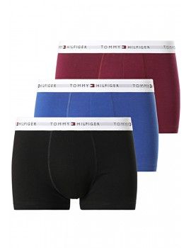 Bóxer Tommy Hilfiger -3 Pack- Signature Cotton Essentials (Azul, Granate y Negro)