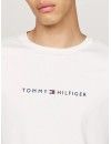 Camiseta Tommy Hilfiger Original con Logo (Marfil)