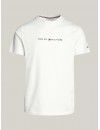Camiseta Tommy Hilfiger Original con Logo (Marfil)