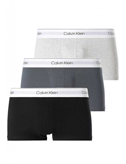 Bóxer Calvin Klein -3 Pack- Modern Cotton Stretch (Negro, Azul y Gris)