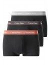 Boxer Calvin Klein Básico -3 Pack- (Preto com Cintura Branca)