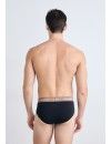 Slip Calvin Klein -3 Pack- Algodão Stretch (Branco Cintura Verde, Cinza e Turquesa)
