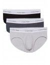 Slip Calvin Klein -3 Pack- Modern Cotton Stretch (Cinza, Marinho e Berinjela)
