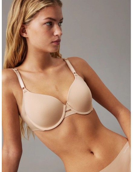 Sujetador Calvin Klein Invisible Lightly Lined Sin Costuras (Piel)