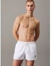 Bañador Corto Calvin Klein CK Monogram (Blanco)