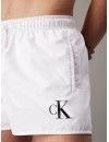 Bañador Corto Calvin Klein CK Monogram (Blanco)