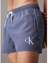 Bañador Corto Calvin Klein CK Monogram (Gris)