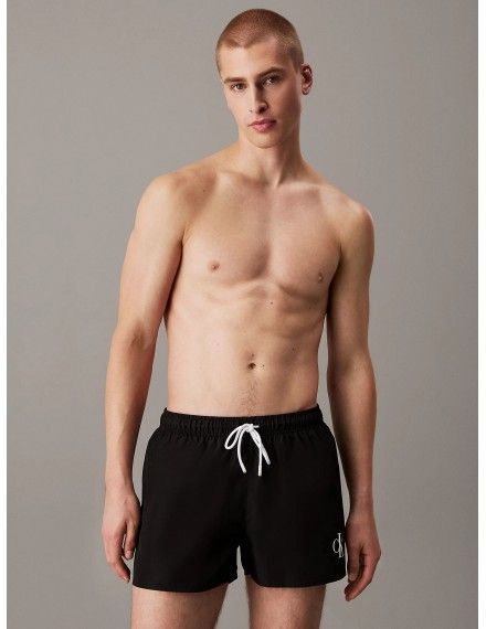 Bañador Corto Calvin Klein CK Monogram (Negro)