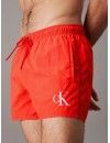 Bañador Corto Calvin Klein CK Monogram (Rojo)