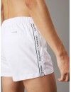 Bañador Corto Calvin Klein Logo Tape (Blanco)