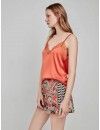 Pijama curto feminino Gisela Estampado Floral (Azul)