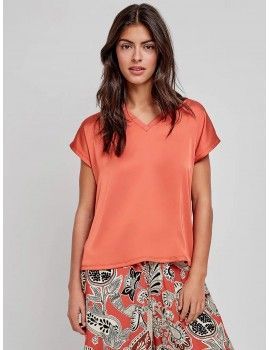 Pijama curto feminino Gisela Estampado Floral (Azul)