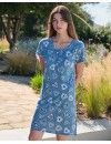 Camisón Corto de Mujer Massana Manga Corta Estampado Corazones (Gris)