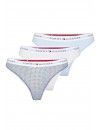 Tanga Tommy Hilfiger -3 Pack- (Azul, Crema y Fantasía)