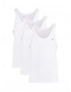 Camiseta de Tirantes Tommy Hilfiger -3 Pack- Algodón Logo Bordado (Blanco)